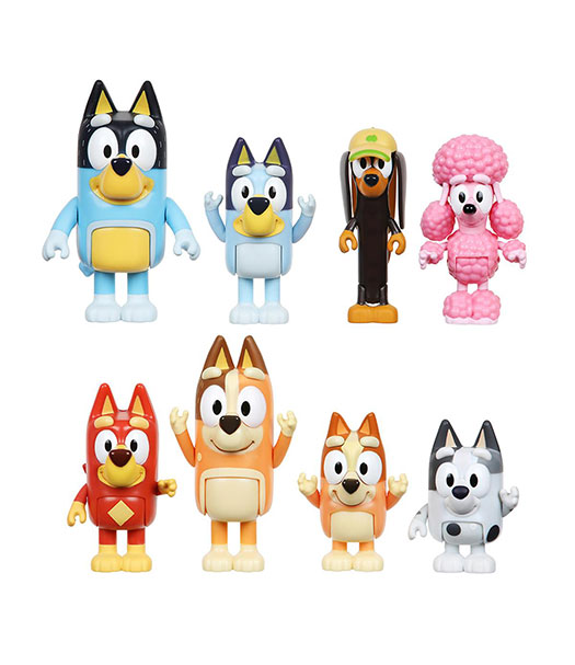 Bluey 8 Pack Familia y Amigos de Bluey