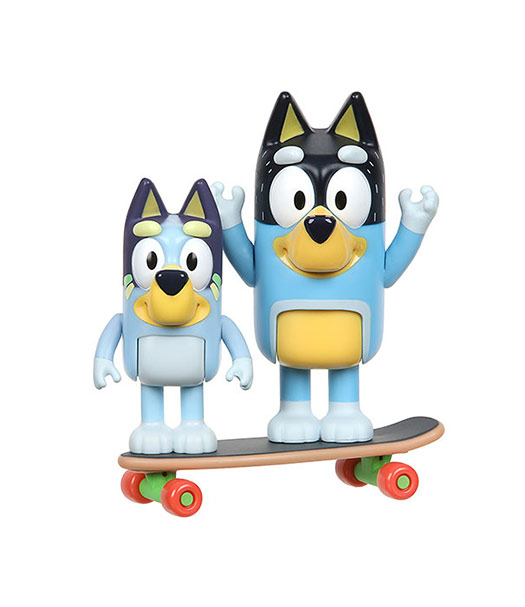 Bluey 2 Pack Bluey y Papá en patineta