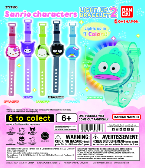 SANRIO CHARACTERES LIGHT UP BRACELET 2