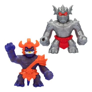 Goo Jit Zu Stretch Strikers 2 pack Knight Blazagon Vs Gladiator Corruptagon