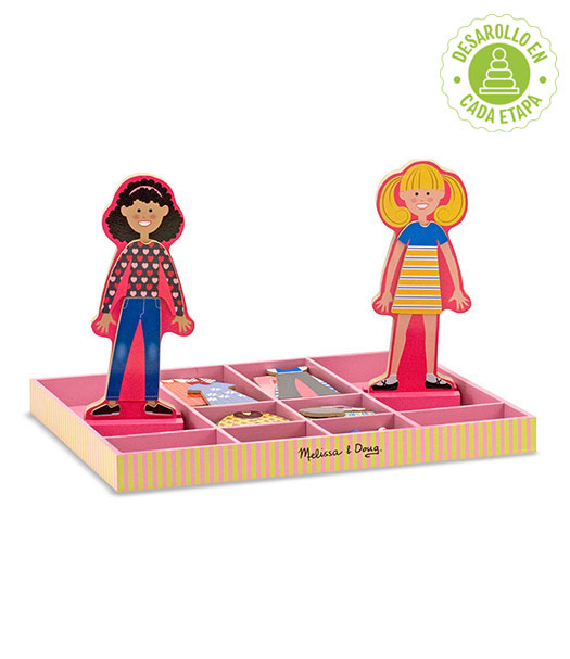 Juego magnético Abby y Emma muñecas para vestir