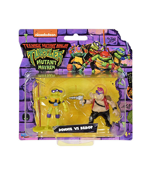 2 Pack Donnie vs Bebop Tortugas Ninja Caos Mutante BANDAI NAMCO